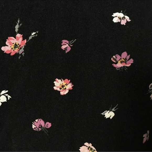 Gap Black Sleeveless Floral Print Y2K Shift Dress Women’s Size Small S - Picture 4 of 4